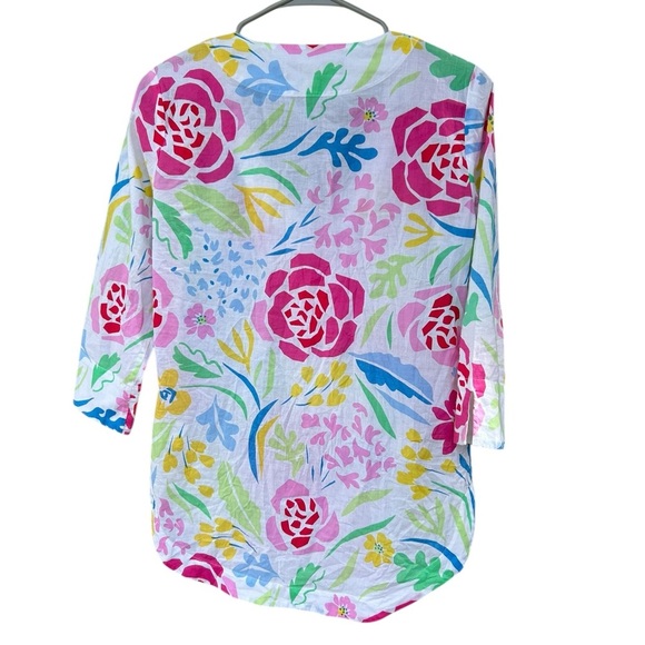 NWT Southern Tide 100% Cotton Shirt - Size XS - Flowers - Picture 5 of 12